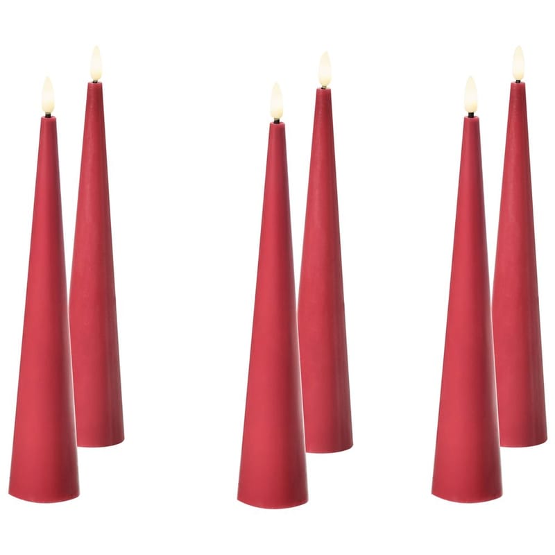 LED-lys Aurum Sett med 6, Rød