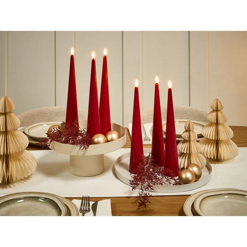 LED-lys Aurum Sett med 6 - Rød - Innredning - Julepynt & helgedekorasjon - Julepynt & juledekorasjon - Lys jul