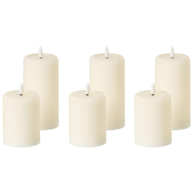 LED-lys Noisette Set med 6 - Hvit - Innredning - Lys & dufter - Stearinlys - Kronelys & antikklys