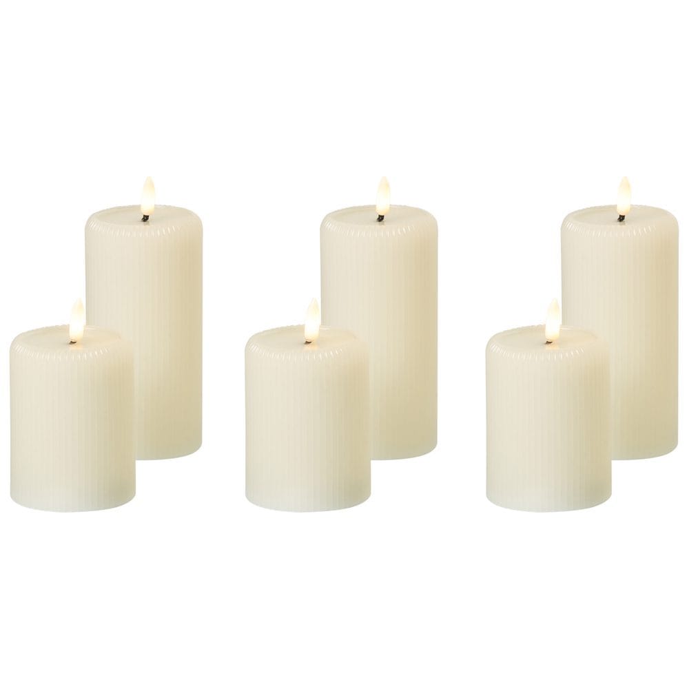 LED-lys Noisette Set med 6 - Hvit
