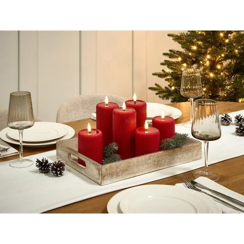 LED-lys Noisette Set med 6 - Rød - Innredning - Julepynt & helgedekorasjon - Julepynt & juledekorasjon - Lys jul