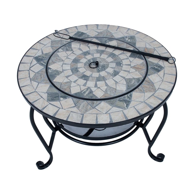 Ildsted HOME4YOU Mosaic 60x60x45 cm Beige - Beige - Innredning - Peis - Utepeis & ildsted