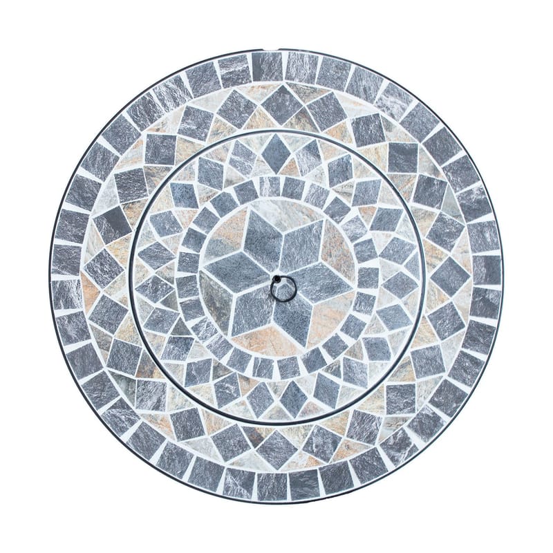 Ildsted HOME4YOU Mosaic 60x60x45 cm Grå - Grå - Innredning - Peis - Utepeis & ildsted