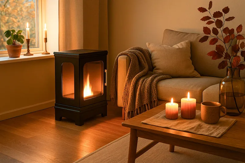 Corbo Liten Frittstående Rektangulær Etanolpeis 59x35x45 cm i Stål og Glass - Svart - Innredning - Peis - Peis uten pipe - Biopeis