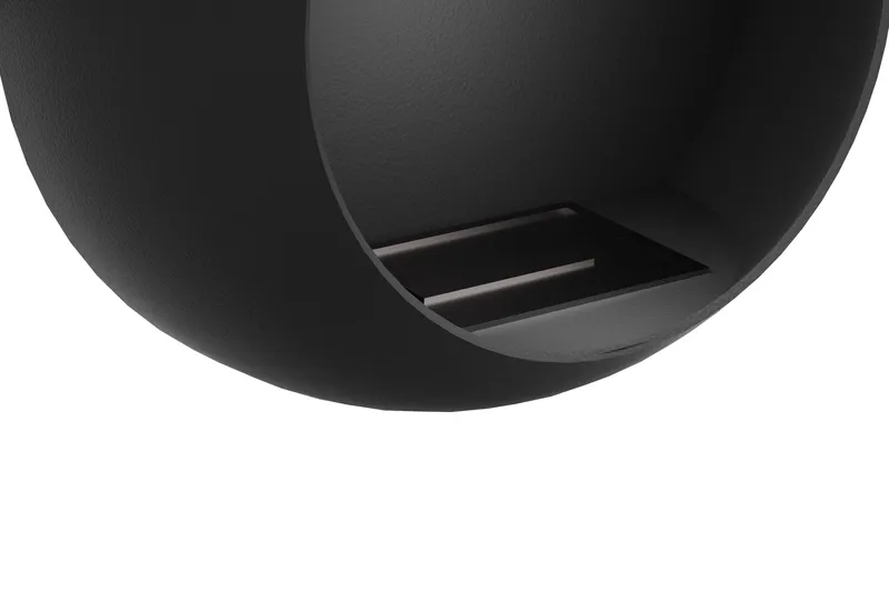 Corbo Liten Vegghengt Rund Etanolkamin 60x23x60 cm i Stål - Svart - Innredning - Peis - Peis uten pipe - Biopeis