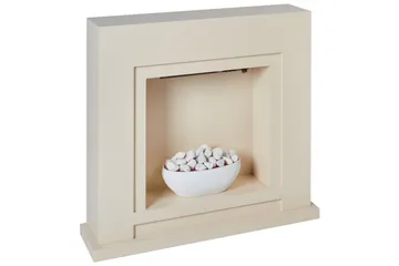 Elektrisk eldstad Beliani Sahara Beige||White - Innredning - Peis - Peis uten pipe - El-peiser
