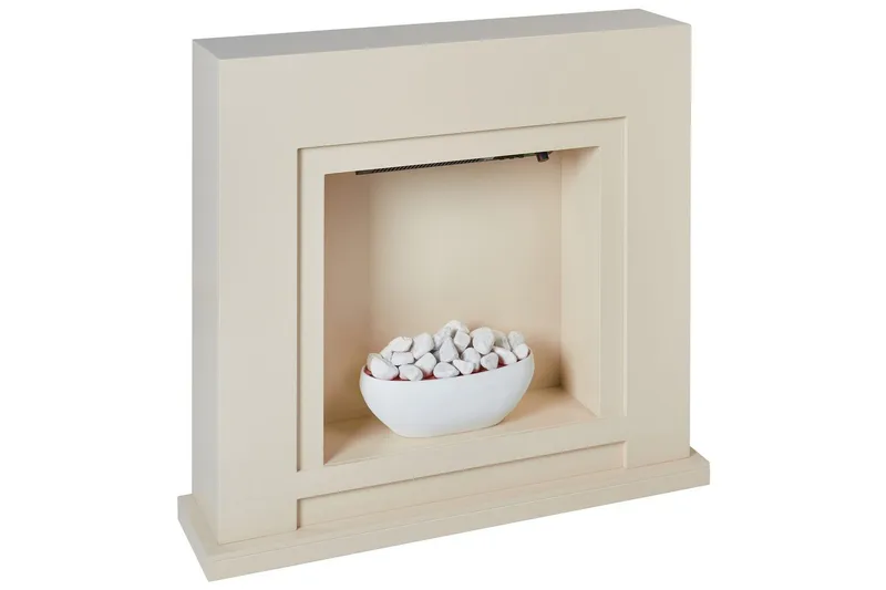 Elektrisk eldstad Beliani Sahara NO_BRAND Beige||White - Innredning - Peis - Peis uten pipe - El-peiser