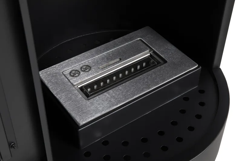 Corbo Frittstående Rund Etanolpeis 112x45x45 cm i glass og rustfritt stål - Svart - Innredning - Peis - Peis uten pipe - Biopeis