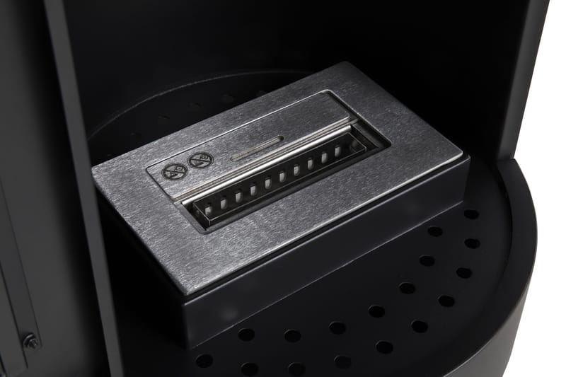 Corbo Frittstående Rund Etanolpeis 112x45x45 cm i glass og rustfritt stål - Svart - Innredning - Peis - Peis uten pipe - Biopeis