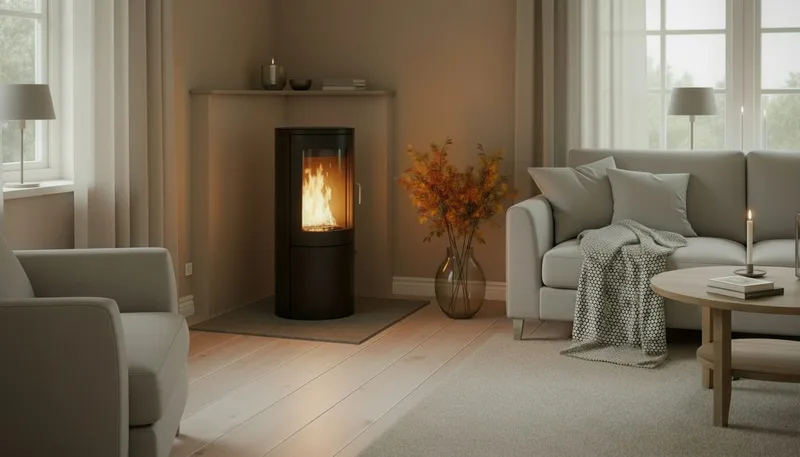 Corbo Frittstående Rund Etanolpeis 96x44x30 cm i Stål og glass - Svart - Innredning - Peis - Peis uten pipe - Biopeis