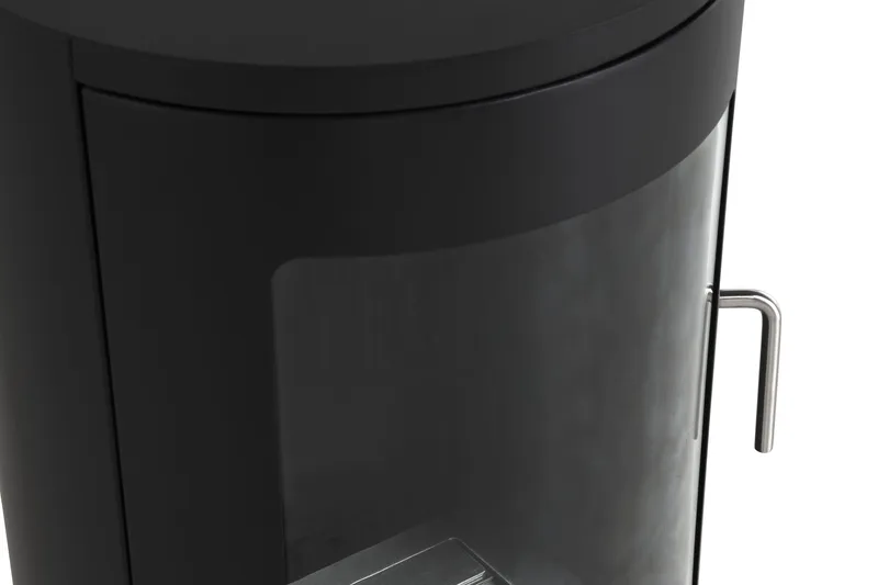 Corbo Frittstående Rund Etanolpeis 96x44x30 cm i Stål og glass - Svart - Innredning - Peis - Peis uten pipe - Biopeis