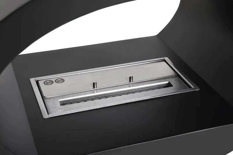 Mauro Vegghengt Etanolkamin 190x60x40 cm i Stål - Svart - Innredning - Peis - Peis uten pipe - Biopeis