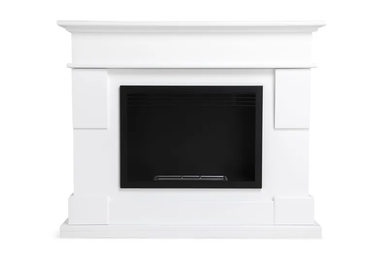 Route Peis Bioetanol Frittstående MDF, Hvit/Svart/Rustfritt Stål