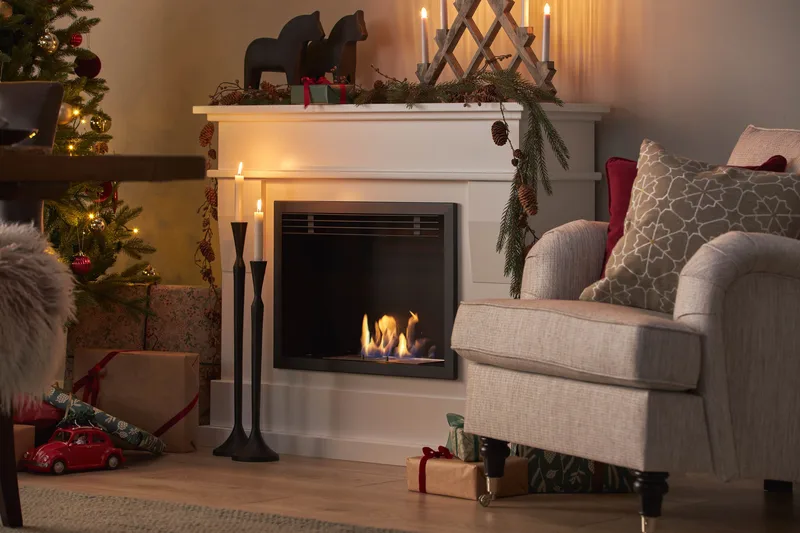 Route Peis Bioetanol Frittstående MDF - Hvit/Svart/Rustfritt Stål - Innredning - Peis - Peis uten pipe - Biopeis