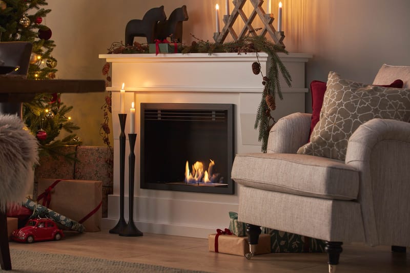 Route Peis Bioetanol Frittstående MDF - Hvit/Svart/Rustfritt Stål - Innredning - Peis - Peis uten pipe - Biopeis