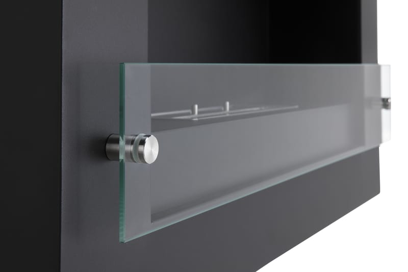 Vitalis Peis Bioetanol Vegghengt - Svart/Rustfritt Stål/Glass - Innredning - Peis - Peis uten pipe - Biopeis