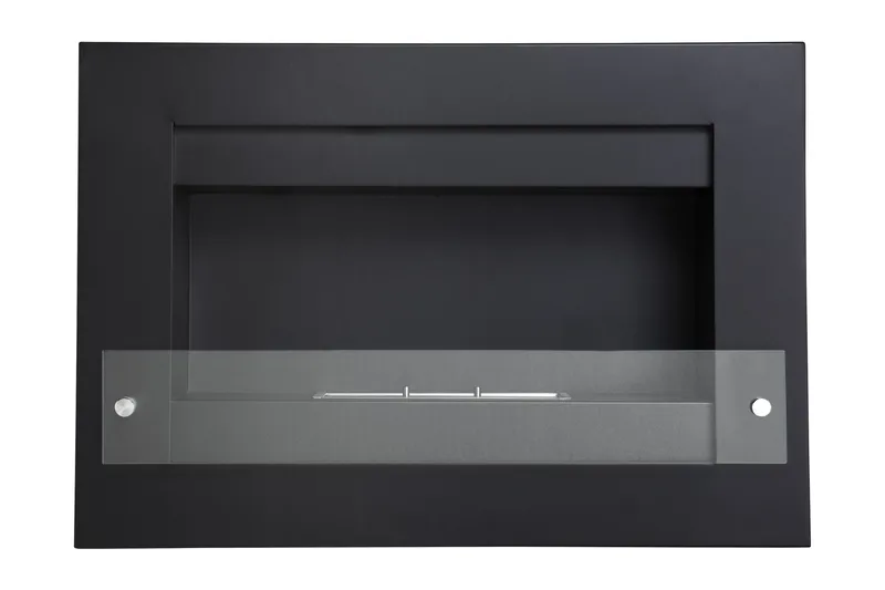 Vitalis Peis Bioetanol Vegghengt, Svart/Rustfritt Stål/Glass