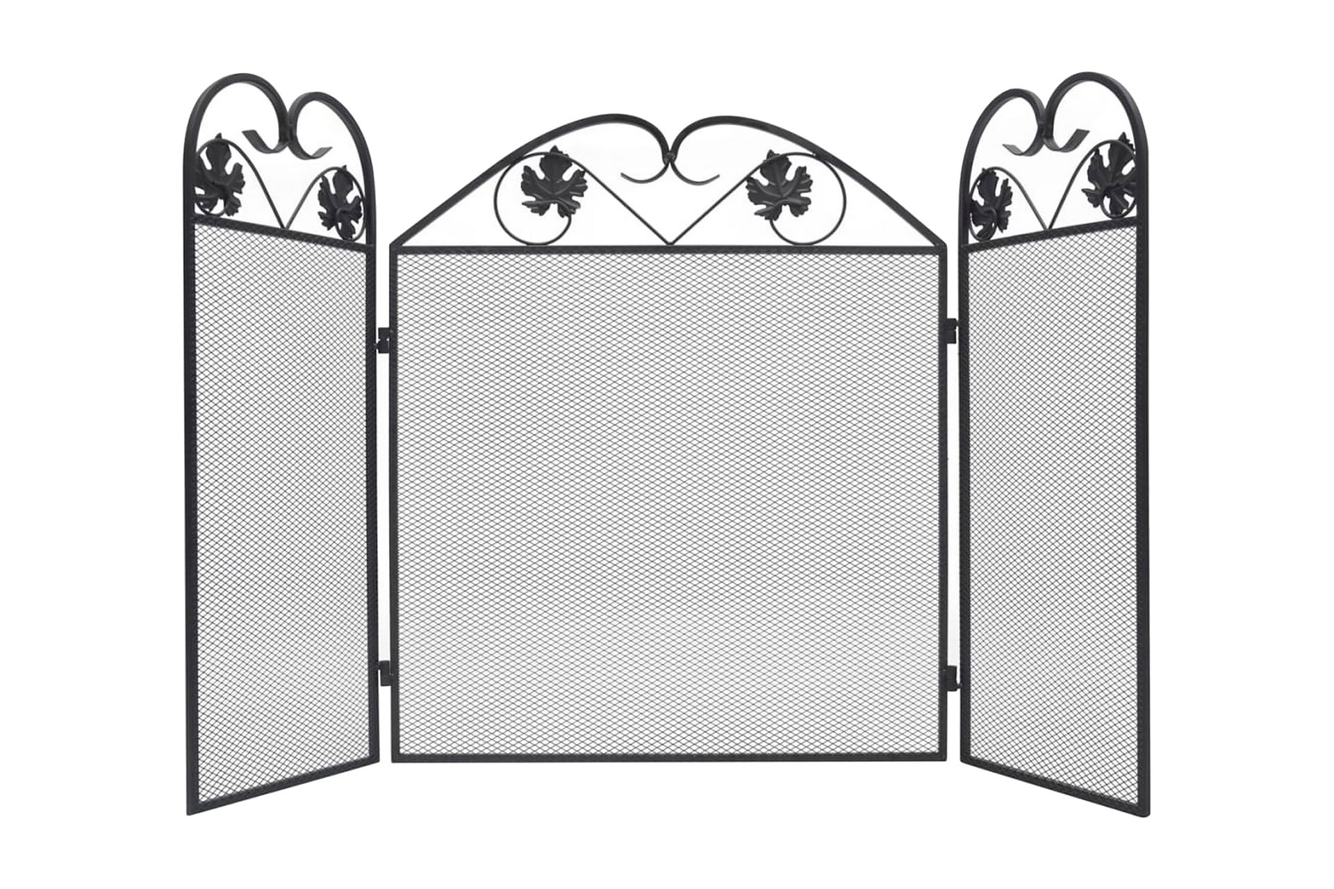 Gnistfanger 3-panels jern svart - Innredning - Peis - Tillbehør peiser