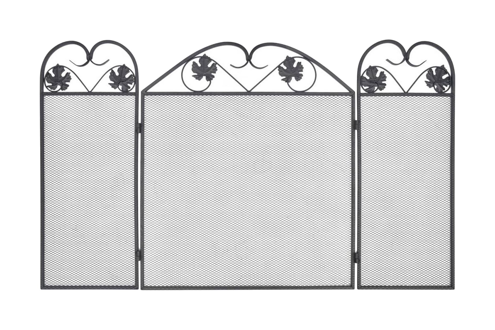 Gnistfanger 3-panels jern svart - Innredning - Peis - Tillbehør peiser