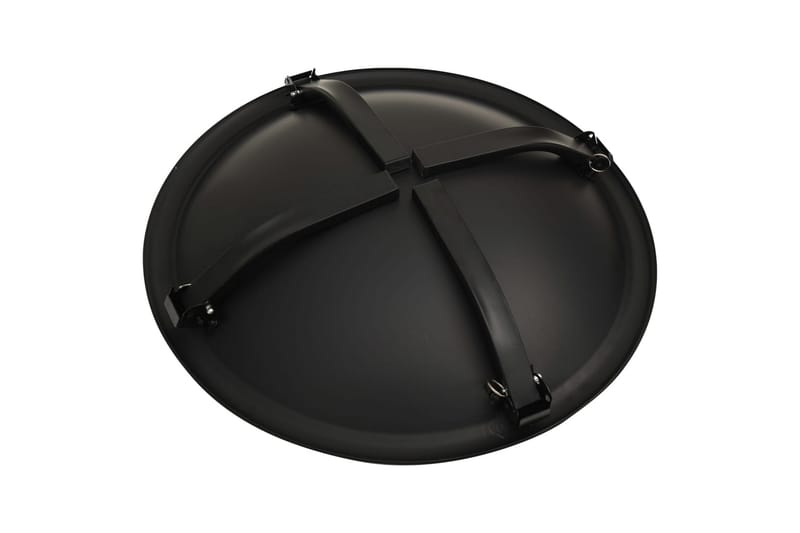 2-i-1 Bålfat og grill med ildrake 56x56x49 cm stål - Svart - Innredning - Peis - Utepeis & ildsted