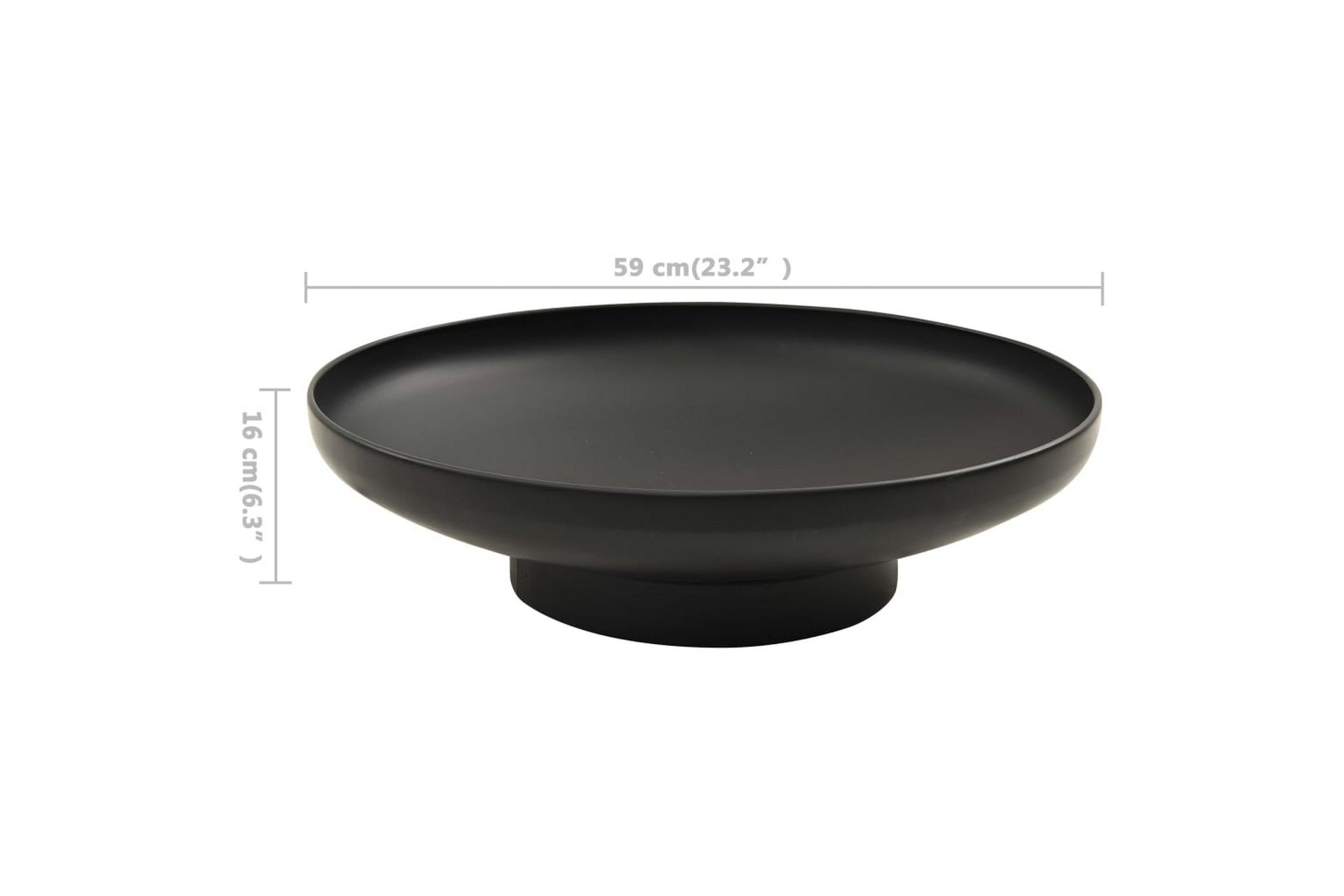 Bålfat 59 cm stål - Svart - Innredning - Peis - Utepeis & ildsted
