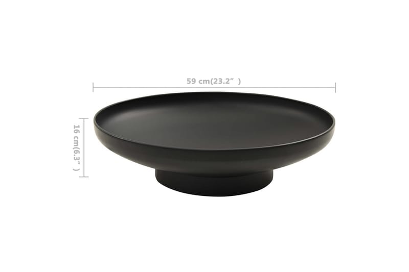 Bålfat 59 cm stål - Svart - Innredning - Peis - Utepeis & ildsted