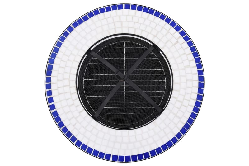 Bålfatbord mosaikk blå og hvit 68 cm keramikk - Innredning - Peis - Utepeis & ildsted