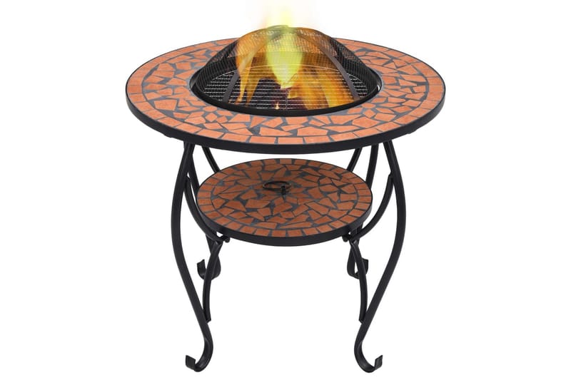 Bålfatbord mosaikk terrakotta 68 cm keramikk - Innredning - Peis - Utepeis & ildsted