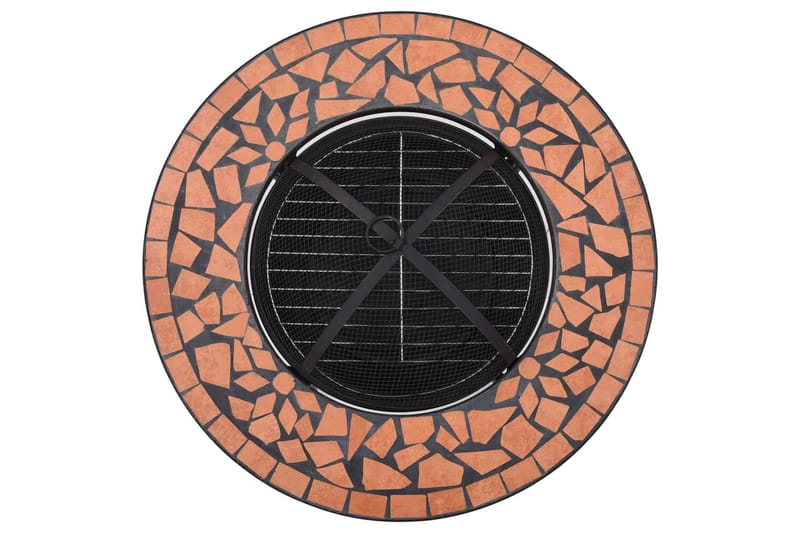 Bålfatbord mosaikk terrakotta 68 cm keramikk - Innredning - Peis - Utepeis & ildsted
