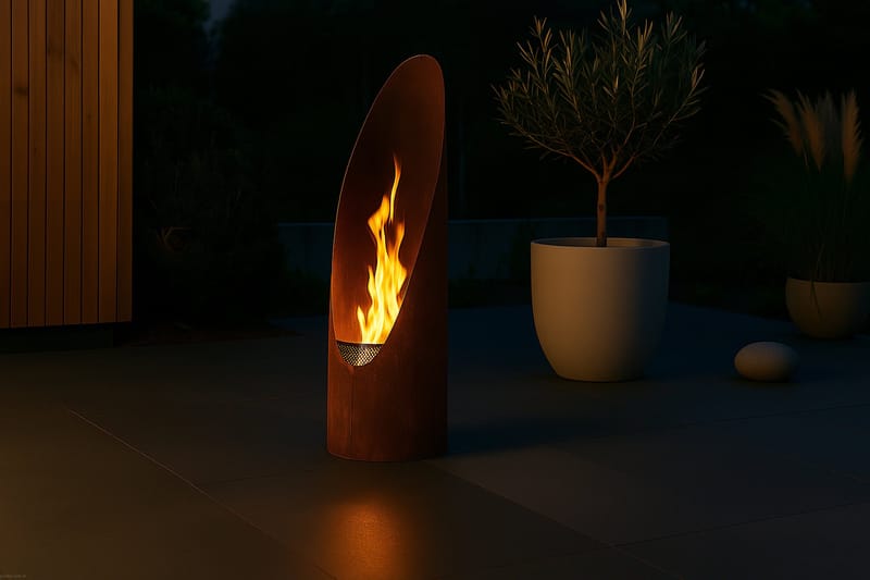 Bastian Ildsted 37 cm - Rød - Innredning - Peis - Utepeis & ildsted