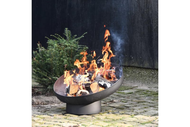 Esschert Design Bålfat skrått svart stål FF402 - Innredning - Peis - Utepeis & ildsted