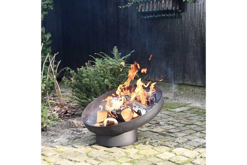 Esschert Design Bålfat skrått svart stål FF402 - Innredning - Peis - Utepeis & ildsted