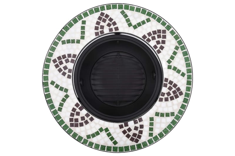 Mosaikkbålfat grønn 68 cm keramikk - grønn - Innredning - Peis - Utepeis & ildsted
