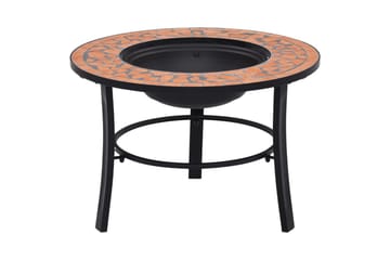 Mosaikkbålfat terrakotta 68 cm keramikk - Brun - Innredning - Peis - Utepeis & ildsted