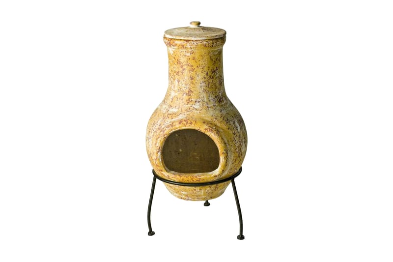 RedFire Peis Tampico gul 31x31x68 cm leire - Innredning - Peis - Utepeis & ildsted