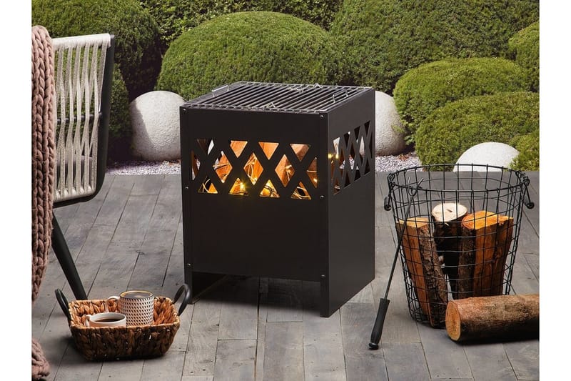 Shiga Utepeis 40 / 40 / 53 cm - Svart - Innredning - Peis - Utepeis & ildsted