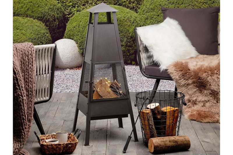 Yasur Utepeis 41 /41 / 100 cm - Svart - Innredning - Peis - Utepeis & ildsted