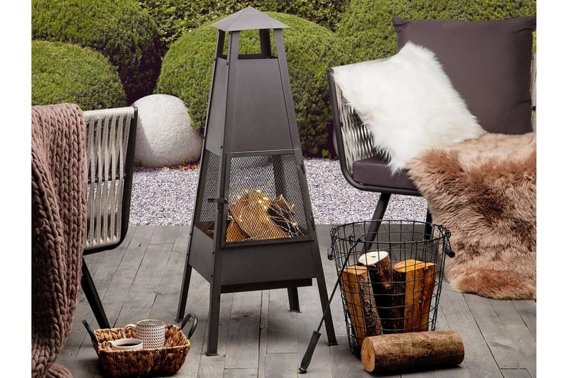 Yasur Utepeis 41 /41 / 100 cm - Svart - Innredning - Peis - Utepeis & ildsted