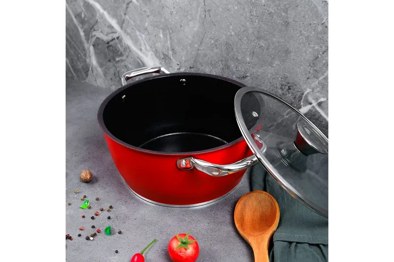 Potte Skylin Rød / Svart - Mørkerød/Svart - Innredning - Krukker