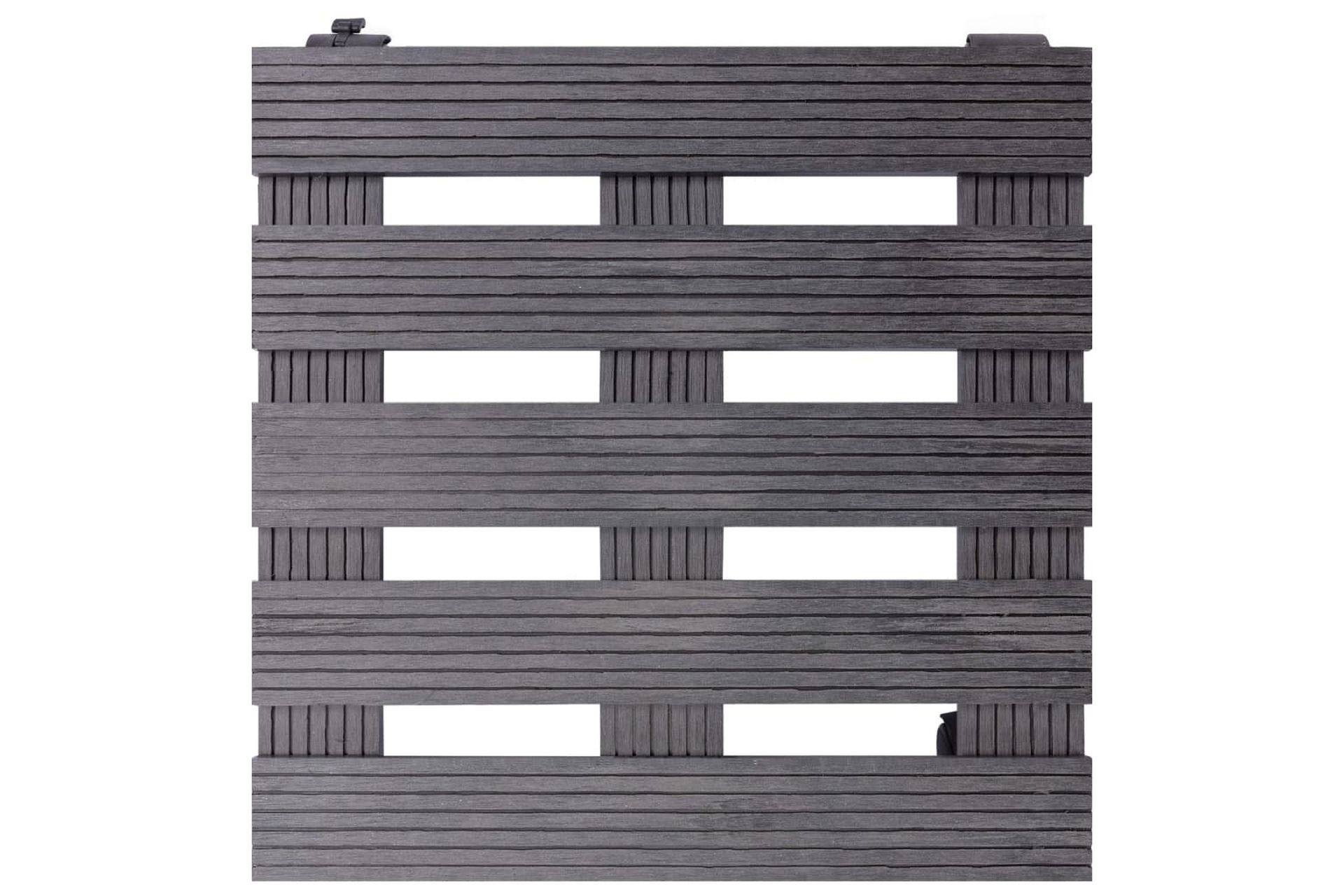 Pottetraller 2 stk grå 30x30x7,5 cm WPC - Grå - Innredning - Dekorasjon