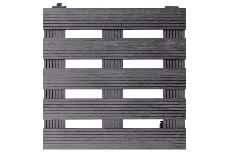 Pottetraller 2 stk grå 30x30x7,5 cm WPC - Grå - Dekorasjon - Krukker