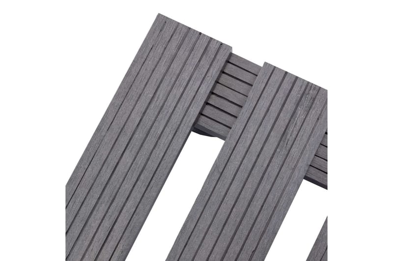 Pottetraller 2 stk grå 30x30x7,5 cm WPC - Grå - Dekorasjon - Krukker