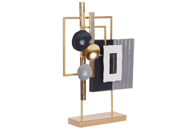 Prydnadsfigur Beliani Sulfur White||GOLD||Black - Innredning - Dekorasjon - Pyntegjenstand - Dekorasjonsfigur