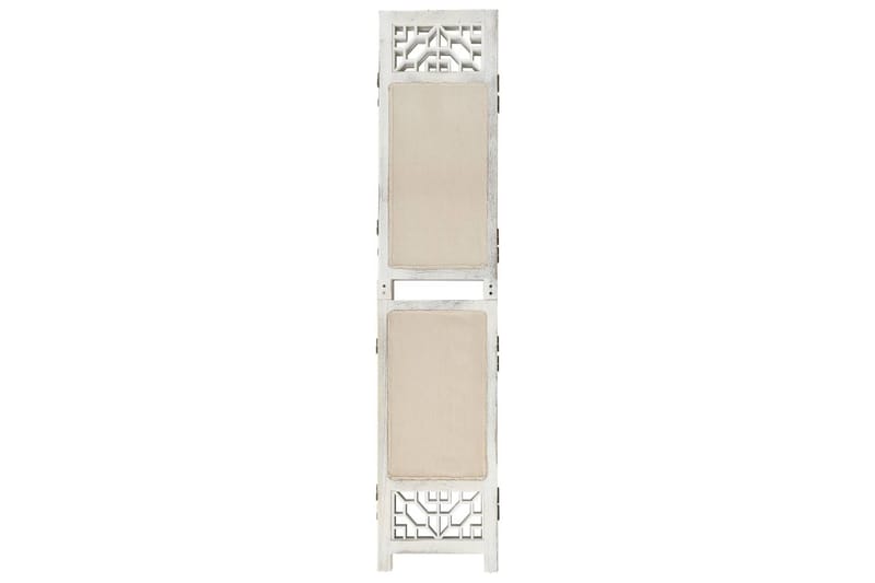 4-Panel Room Divider Cream 140x165 cm Fabric - Krem - Innredning - Romdelere - Bretteskjerm