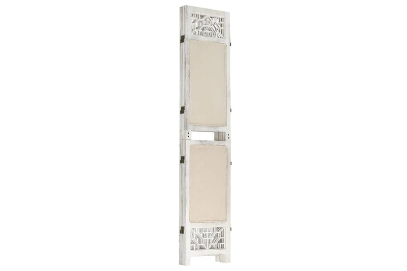 4-Panel Room Divider Cream 140x165 cm Fabric - Krem - Innredning - Romdelere - Bretteskjerm
