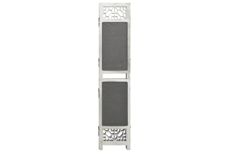 4-Panel Room Divider Grey 140x165 cm Fabric - Grå - Innredning - Romdelere - Skjermvegg