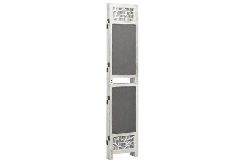 4-Panel Room Divider Grey 140x165 cm Fabric - Grå - Innredning - Romdelere - Skjermvegg