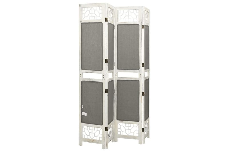 4-Panel Room Divider Grey 140x165 cm Fabric - Grå - Innredning - Romdelere - Skjermvegg