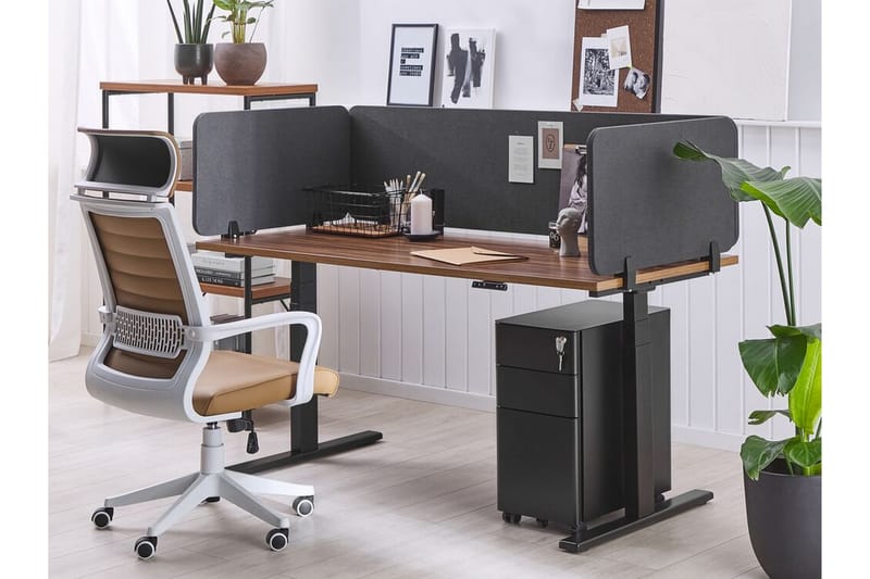 Avskjerming for Skrivebord 160x40 cm grå WALLY - Grå - Bordtilbehør - Avskjerming skrivebord - Romdelere