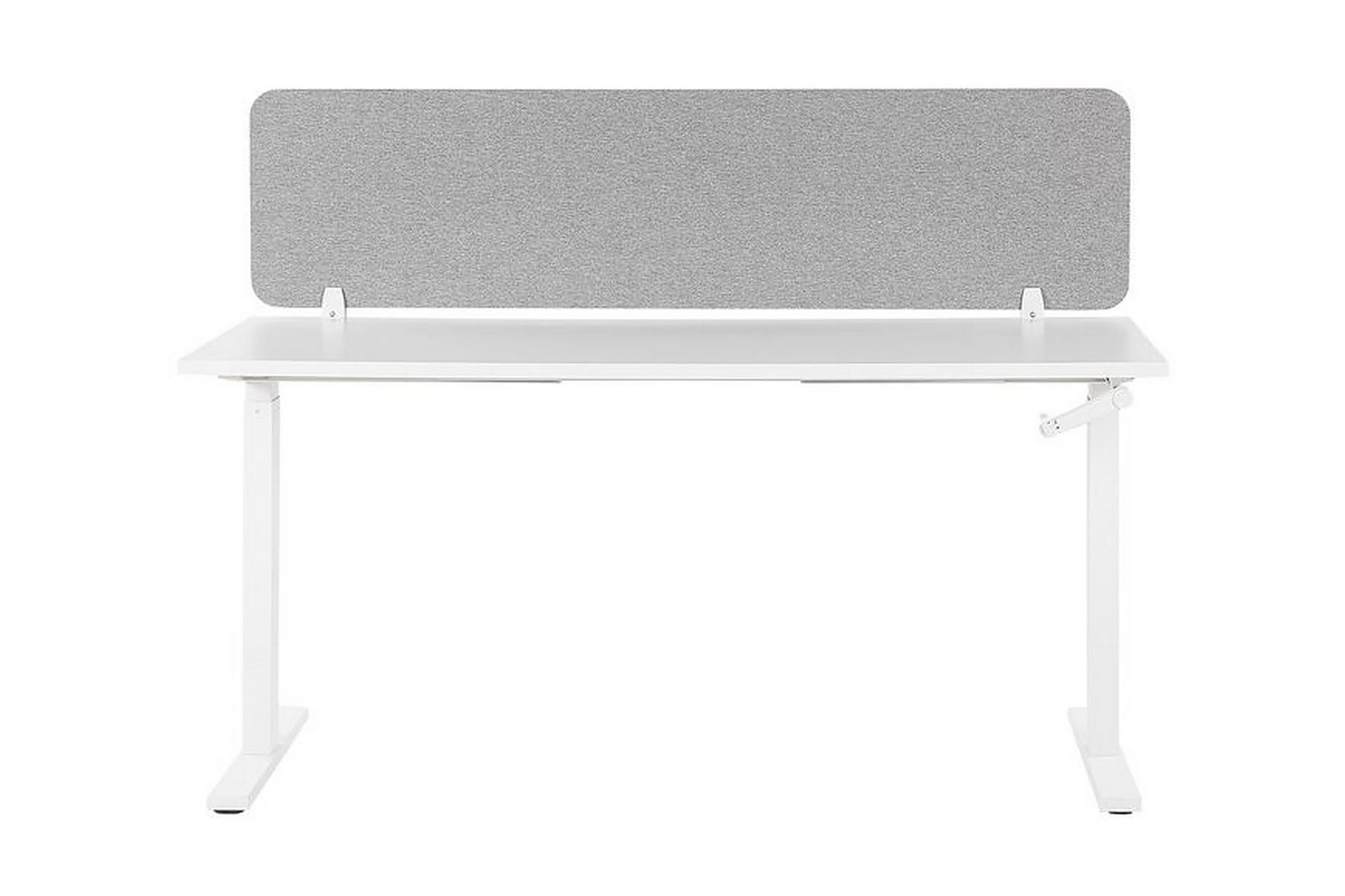 Avskjerming til Skrivebord 180x40 cm grå WALLY - Hvit - Innredning - Romdelere - Avskjerming skrivebord